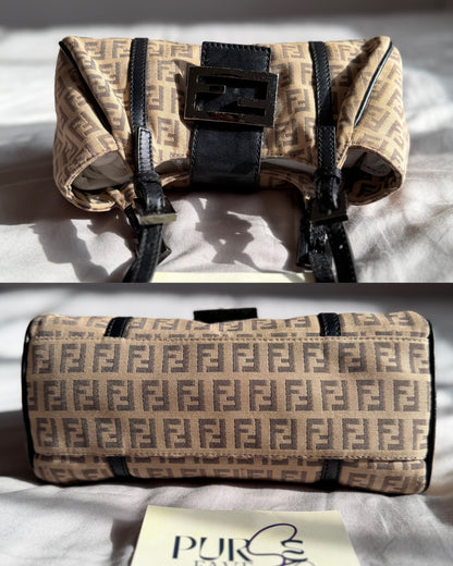 Fendi Zucchino Mini Borsa Sporty Baguette