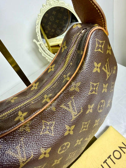 Authentic LOUIS VUITTON Croissant MM Canvas Monogram Hobo Shoulder Bag