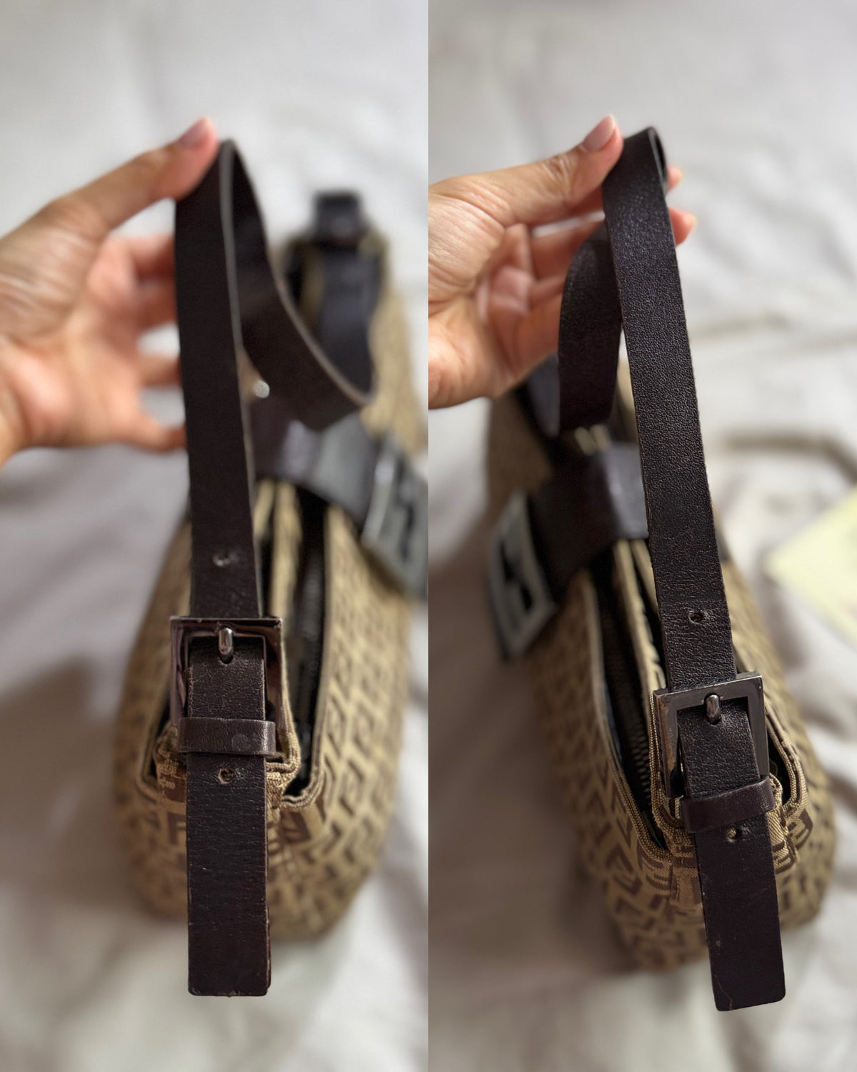 Fendi Zucchino East West Baguette