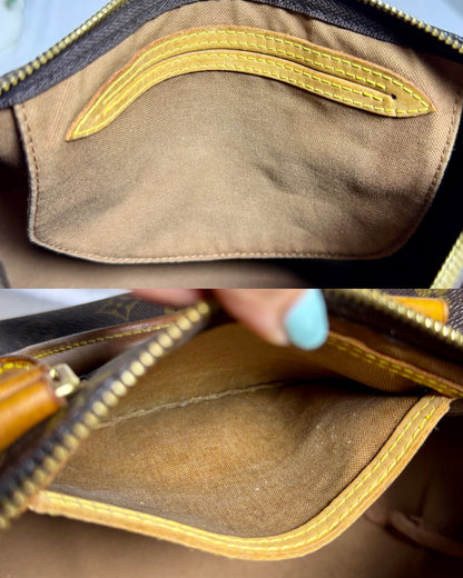 Authentic LOUIS VUITTON Speedy 25 Brown Monogram Canvas Satchel Handbag