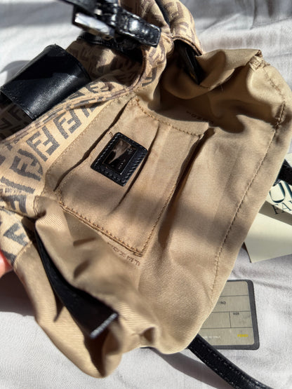 Fendi Zucchino Mini Borsa Sporty Baguette
