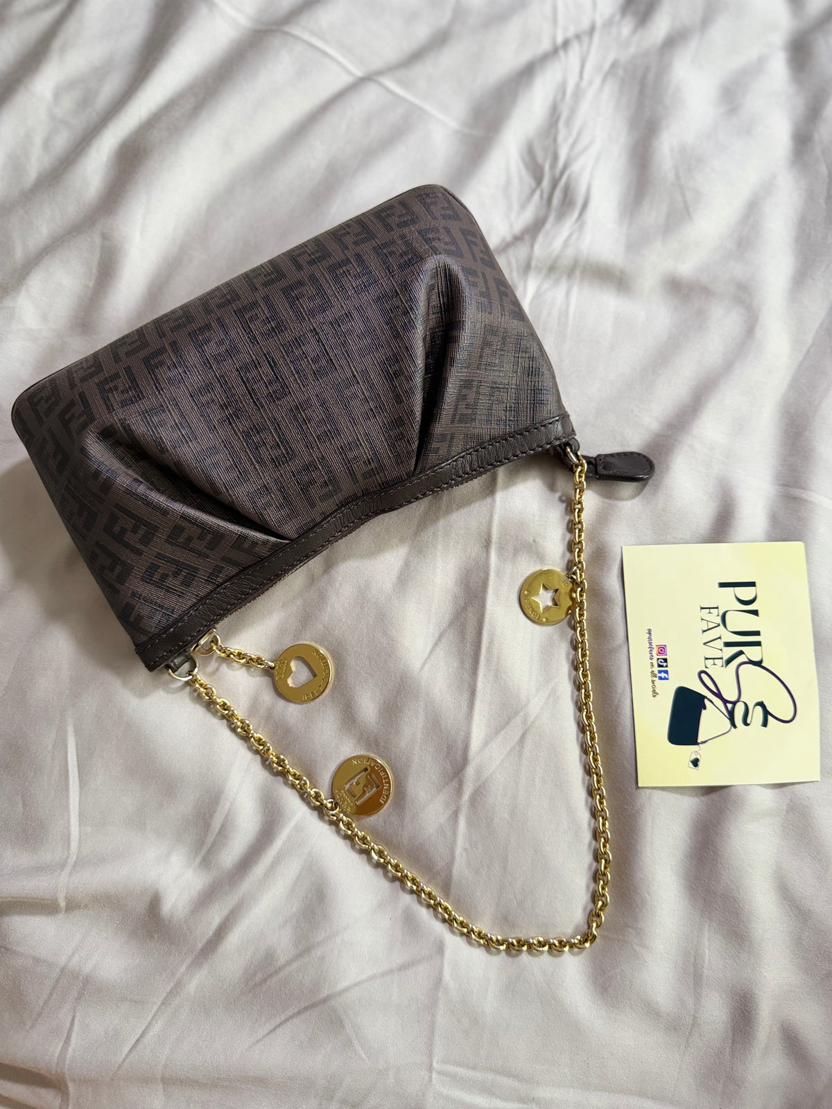 Fendi Zucchino Chain Pochette