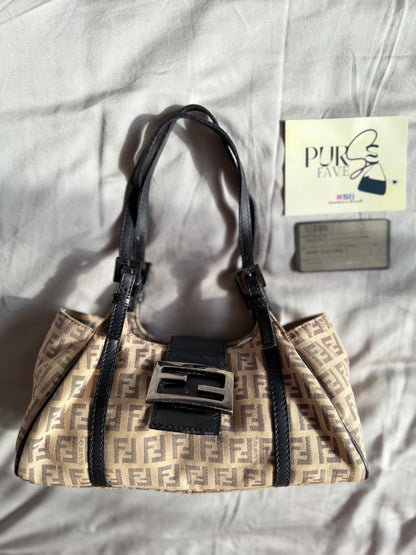 Fendi Zucchino Mini Borsa Sporty Baguette