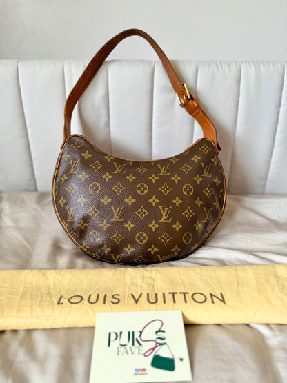 Authentic LOUIS VUITTON Croissant MM Canvas Monogram Hobo Shoulder Bag