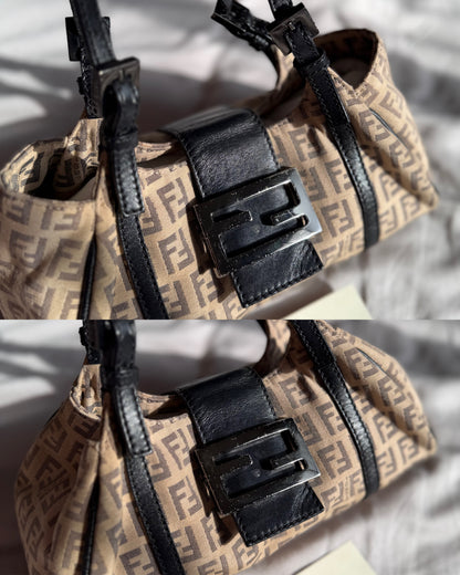 Fendi Zucchino Mini Borsa Sporty Baguette