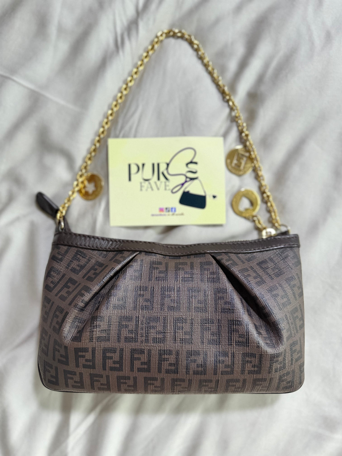 Fendi Zucchino Chain Pochette