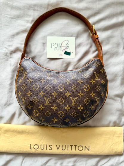 Authentic LOUIS VUITTON Croissant MM Canvas Monogram Hobo Shoulder Bag