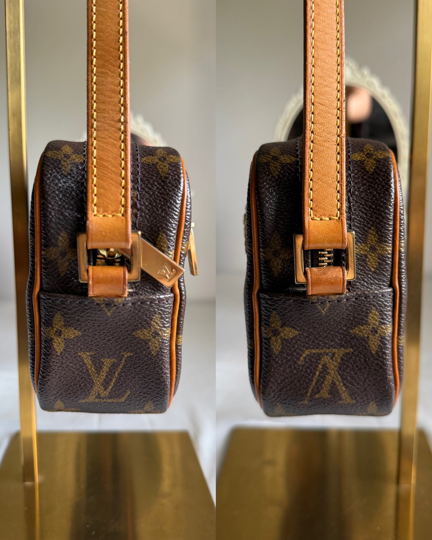 Authentic LOUIS VUITTON Pochette Cité Brown Monogram Canvas Shoulder Bag