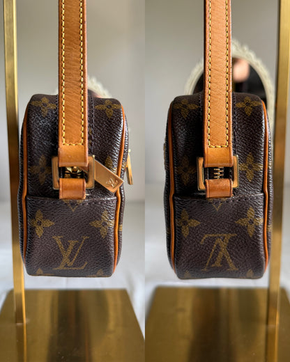 Authentic LOUIS VUITTON Pochette Cité Brown Monogram Canvas Shoulder Bag