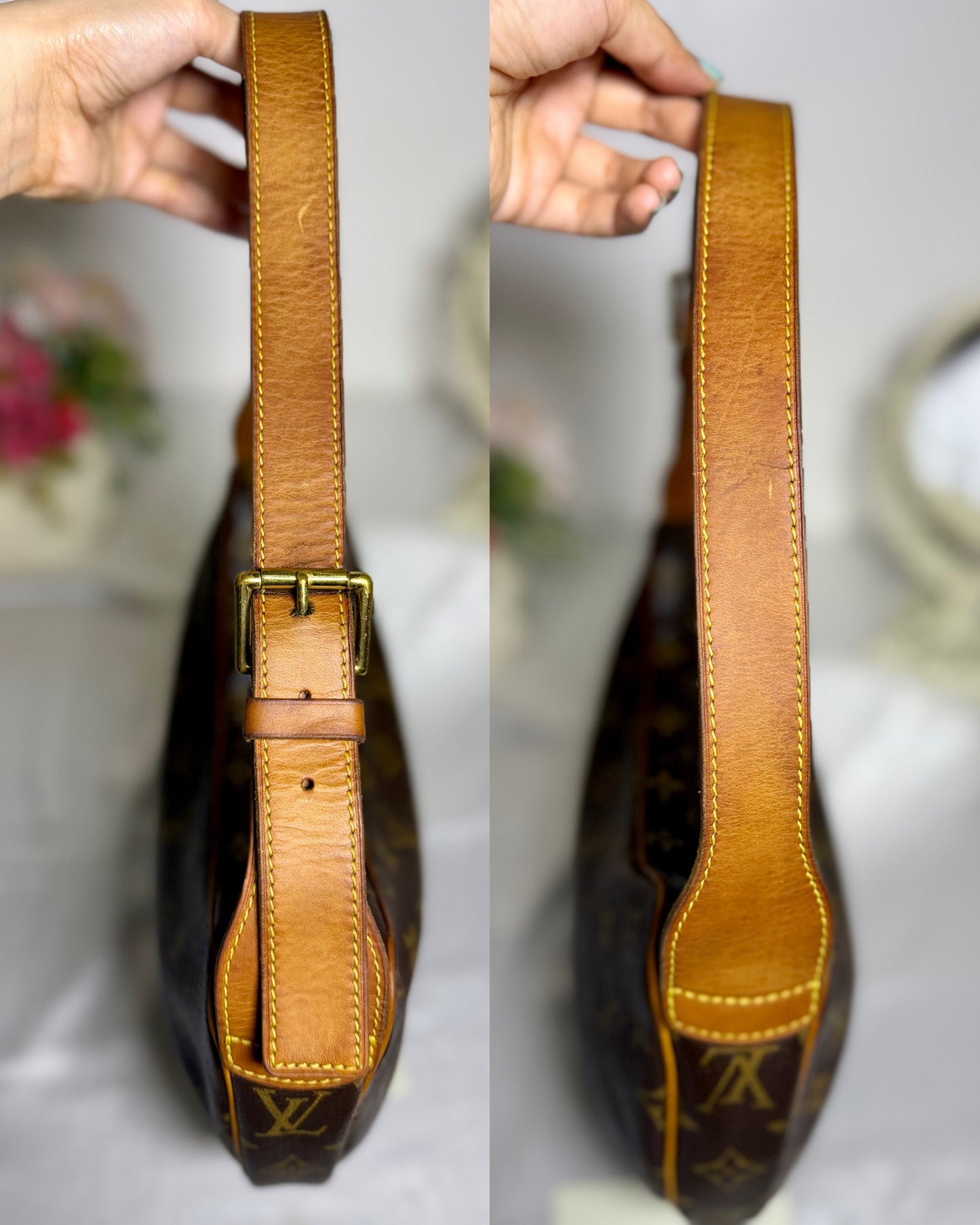 Authentic LOUIS VUITTON Croissant MM Canvas Monogram Hobo Shoulder Bag