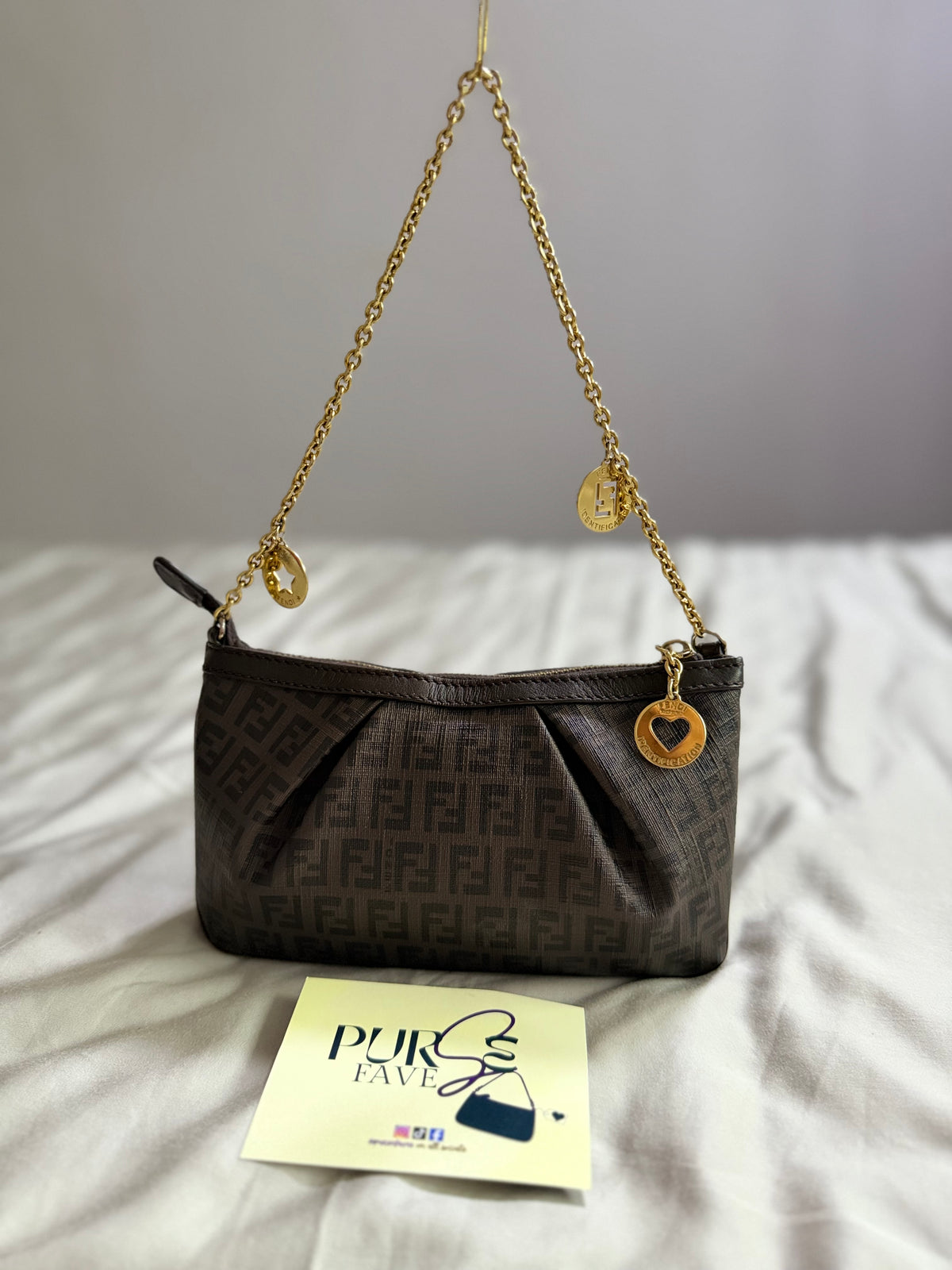 Fendi Zucchino Chain Pochette