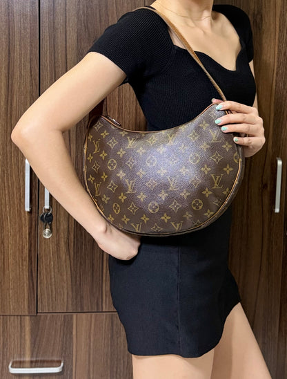Authentic LOUIS VUITTON Croissant MM Canvas Monogram Hobo Shoulder Bag