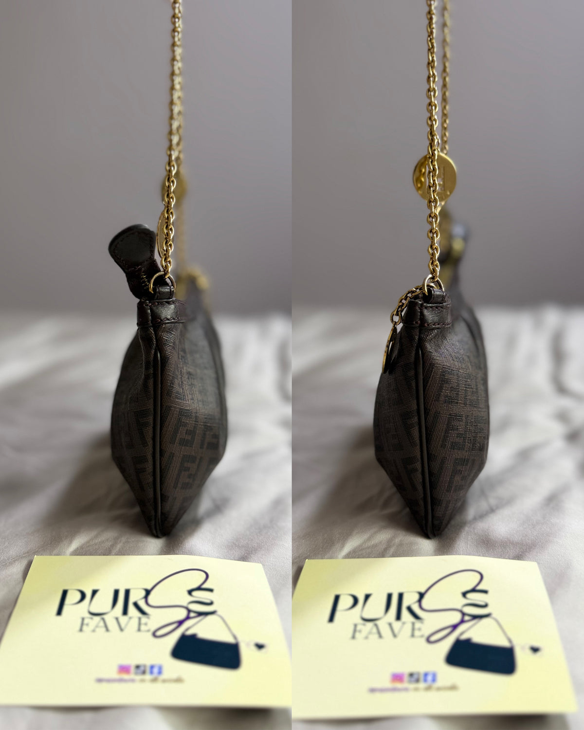 Fendi Zucchino Chain Pochette