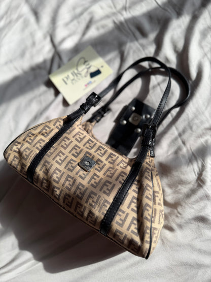 Fendi Zucchino Mini Borsa Sporty Baguette