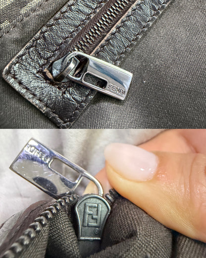 Fendi Zucchino Double Flap Baguette