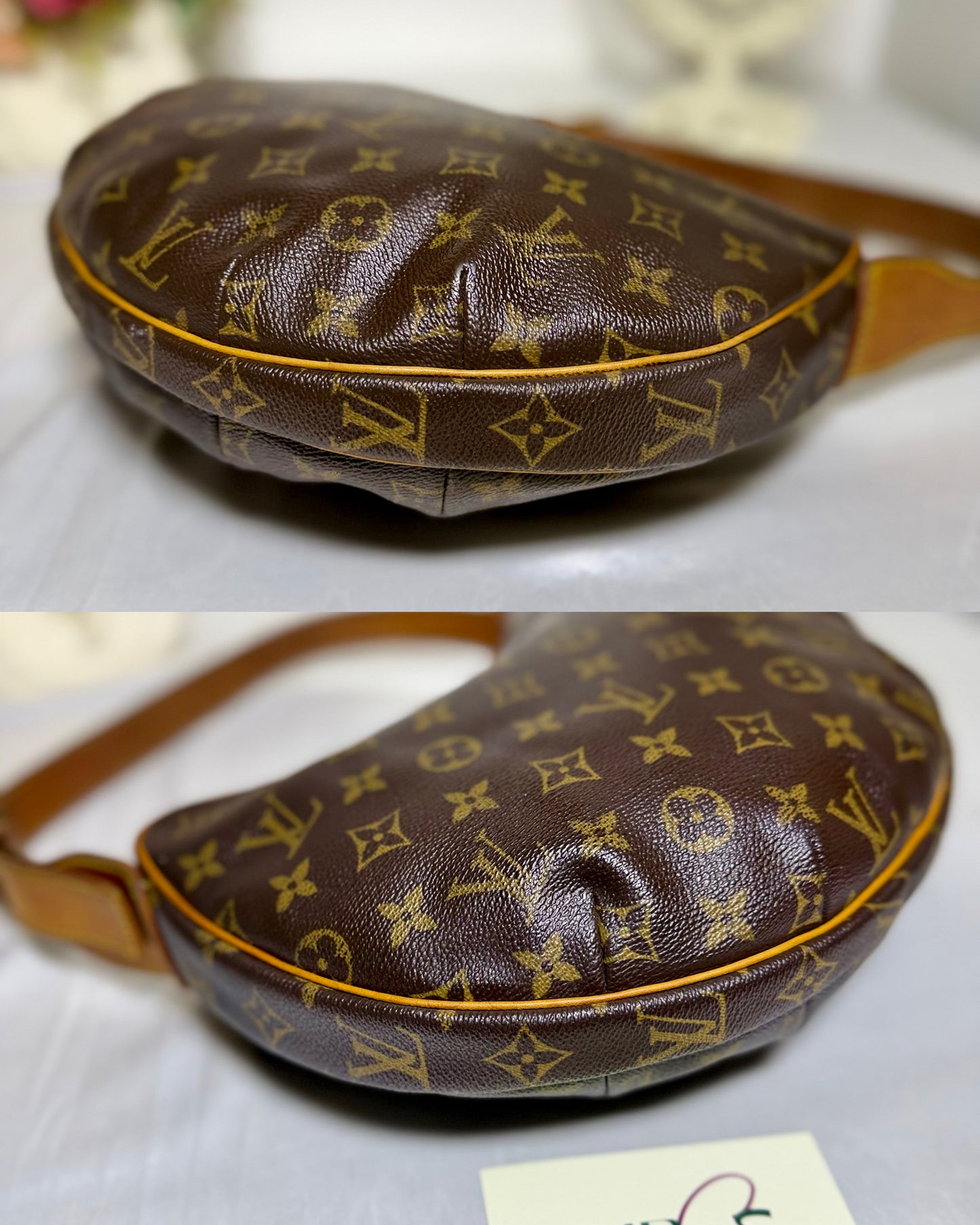 Authentic LOUIS VUITTON Croissant MM Canvas Monogram Hobo Shoulder Bag