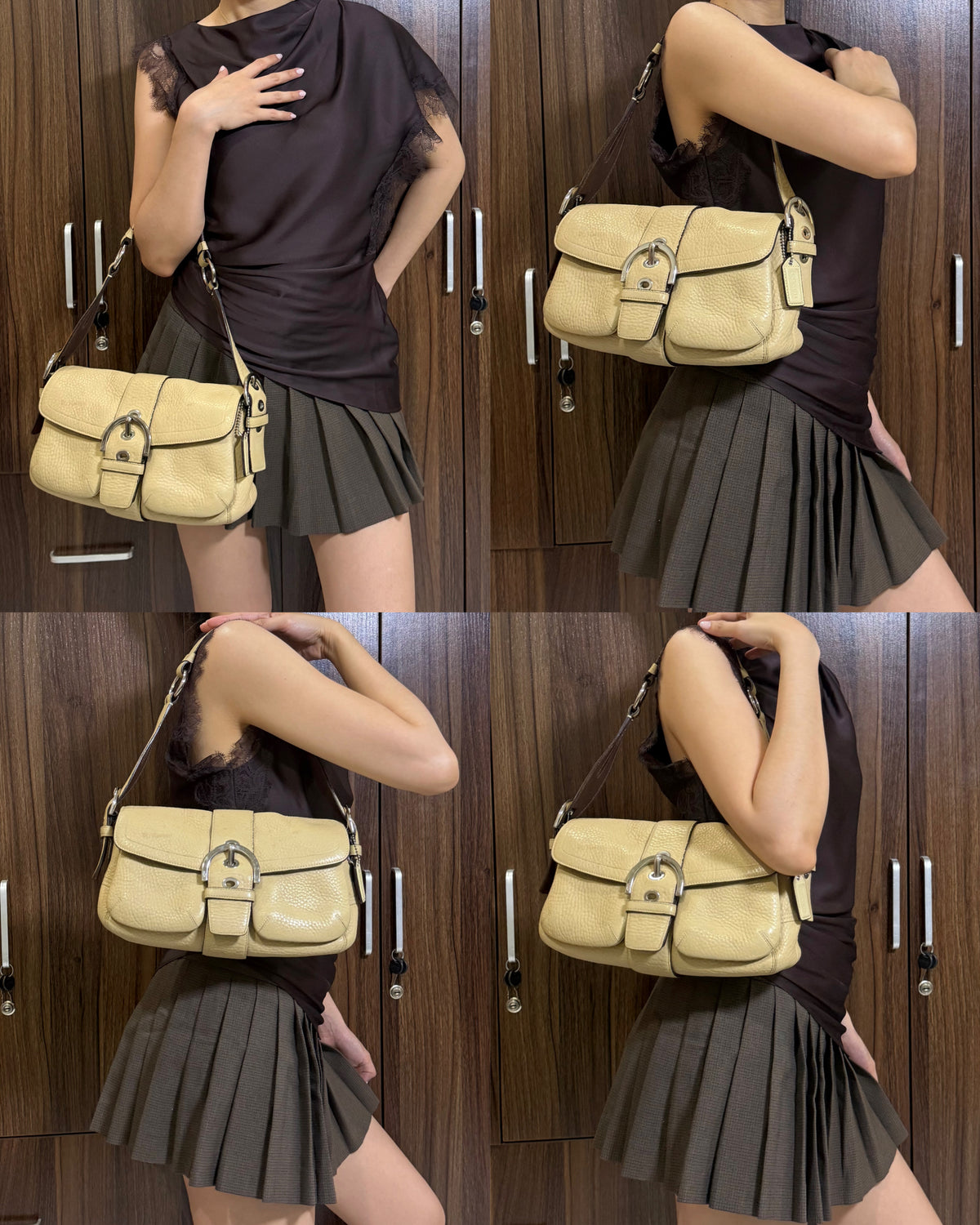 Coach Soho Pebbled Double Pocket
