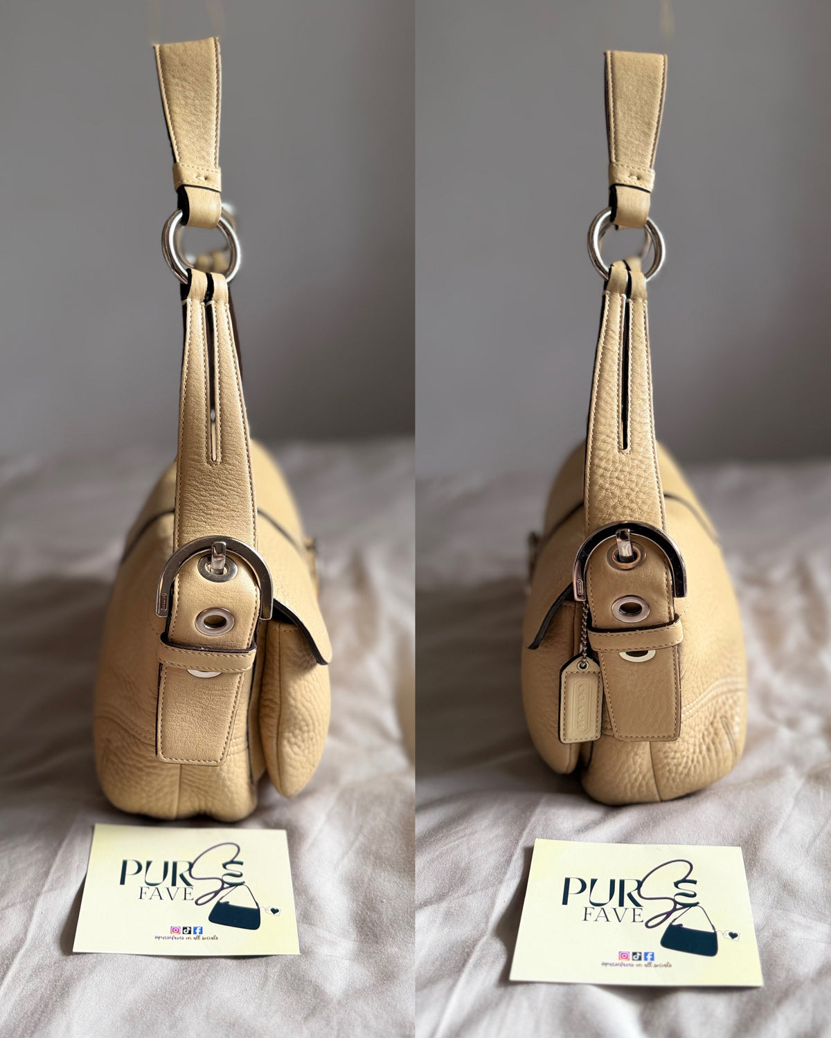 Coach Soho Pebbled Double Pocket