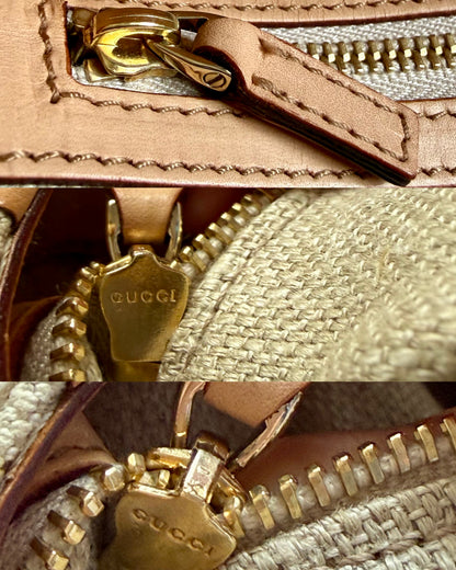 Authentic Vintage GUCCI Hasler Horsebit Flora Canvas Hobo Shoulder Bag