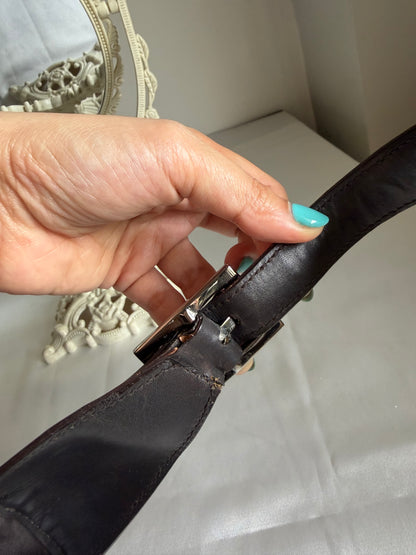 Authentic GUCCI Jackie Vintage Monogram Khaki x Dark Brown Satin Ruched / Pleated Hobo Shoulder Bag (Rare/Limited)