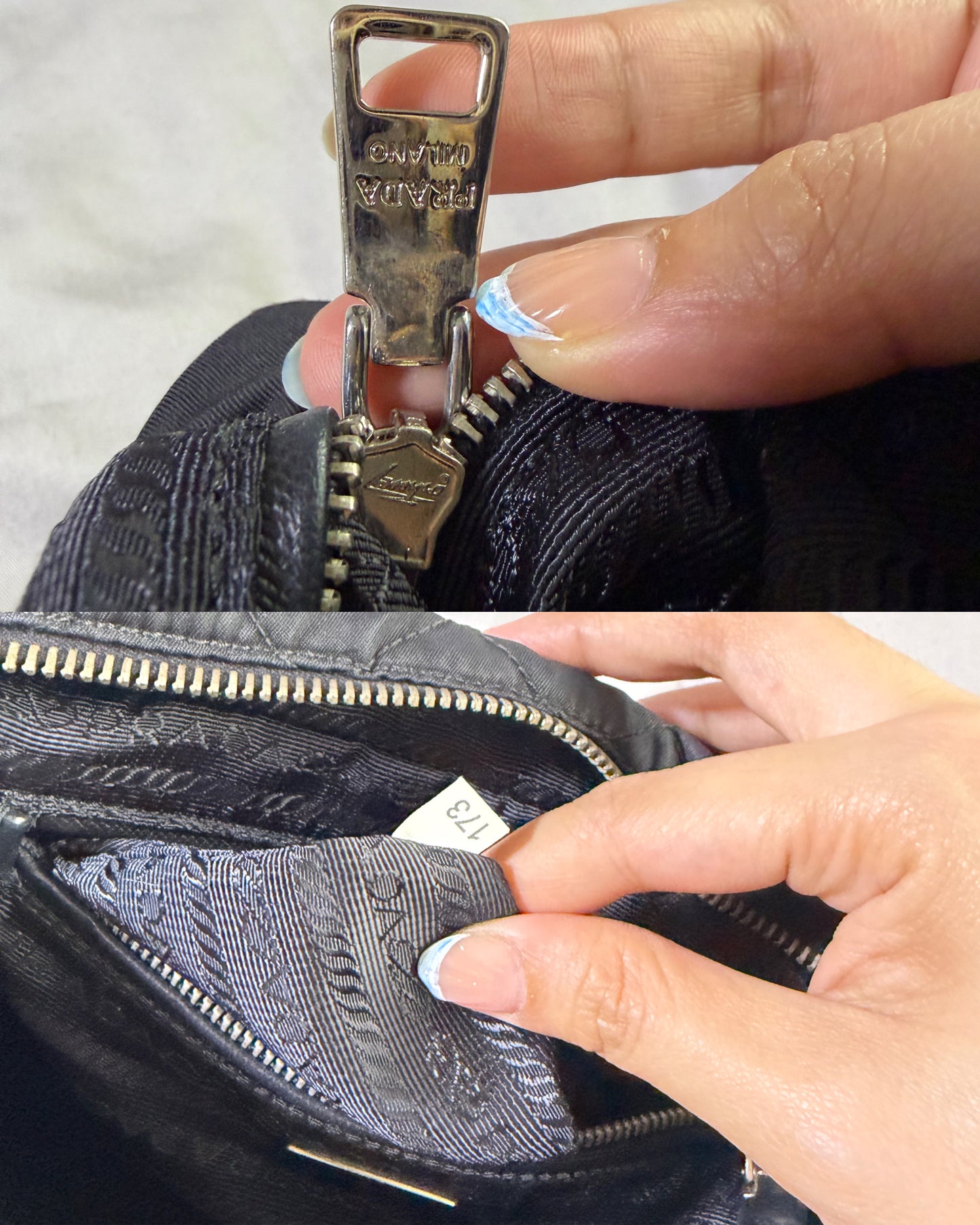 Authentic PRADA Nylon Tessuto Impuntu Quilted Black Bandoliera Mini Top Handle Bag