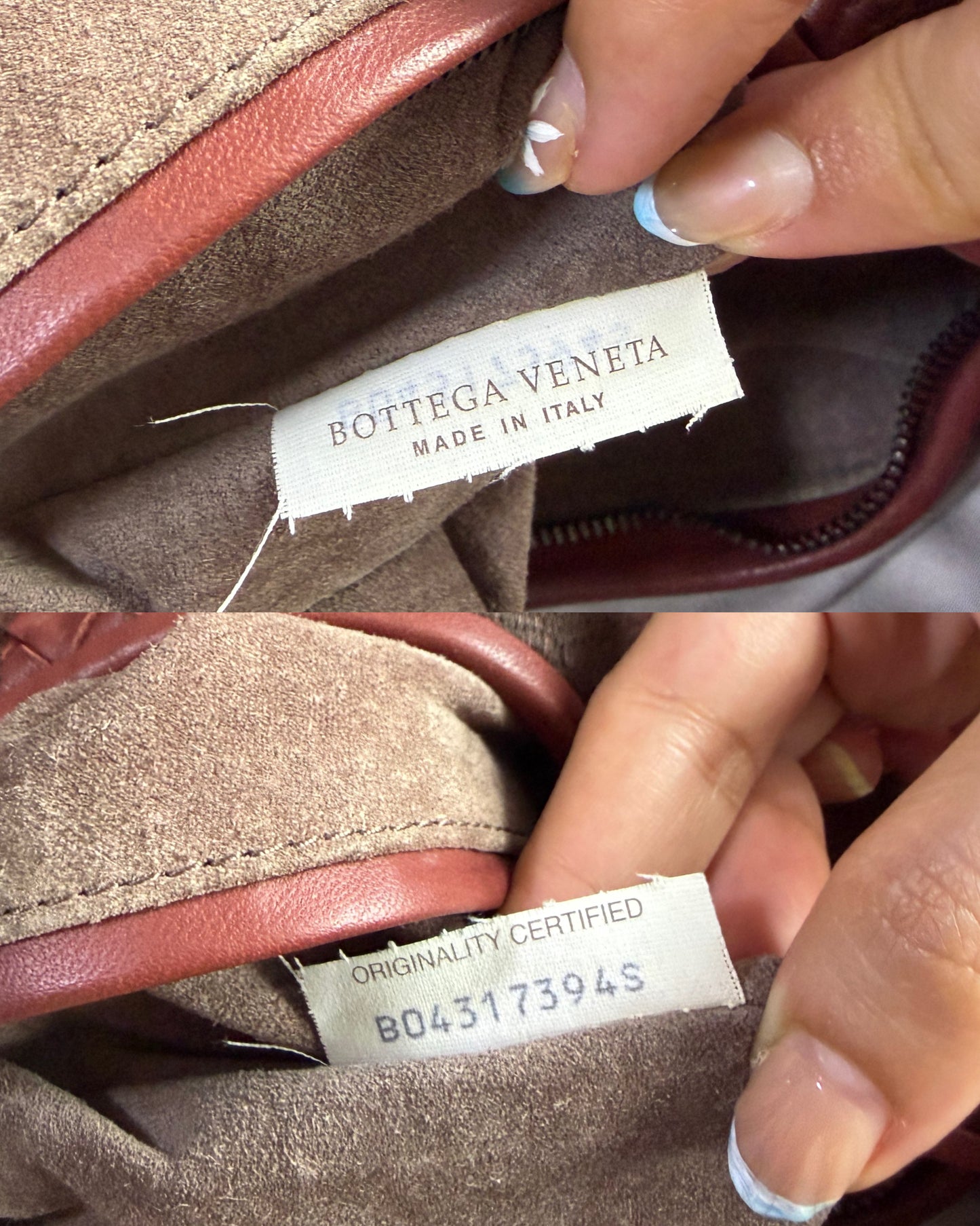 Authentic Vintage Bottega Veneta Burgundy Intrecciato Woven Nappa Leather Embroidered Large Hobo Bag