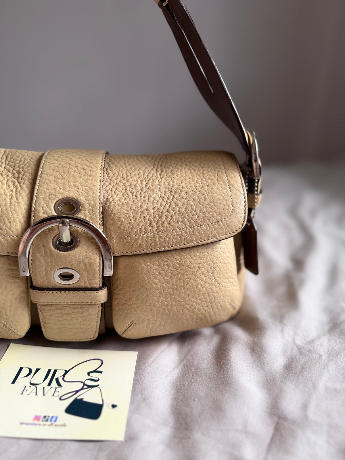 Coach Soho Pebbled Double Pocket