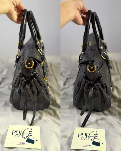 Authentic MIU MIU Vitello Lux Fomo Bow Satchel Crossbody Bag