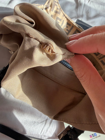Fendi Zucchino Mini Borsa Sporty Baguette