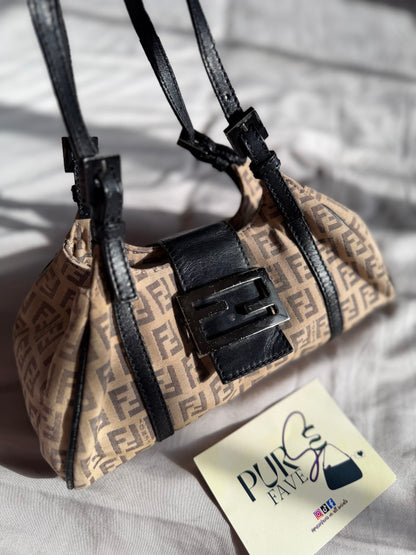 Fendi Zucchino Mini Borsa Sporty Baguette