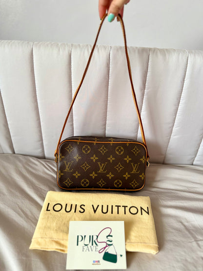 Authentic LOUIS VUITTON Pochette Cité Brown Monogram Canvas Shoulder Bag