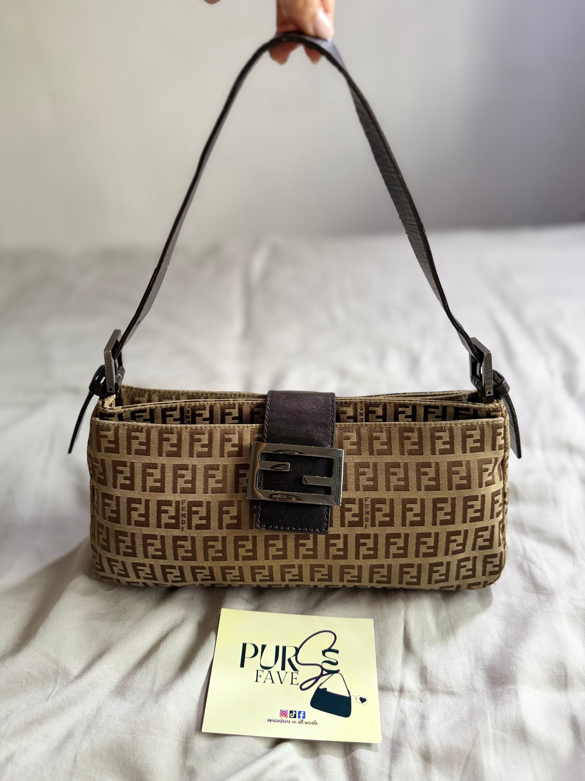 Fendi Zucchino East West Baguette