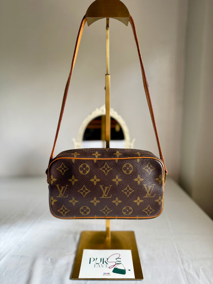 Authentic LOUIS VUITTON Pochette Cité Brown Monogram Canvas Shoulder Bag