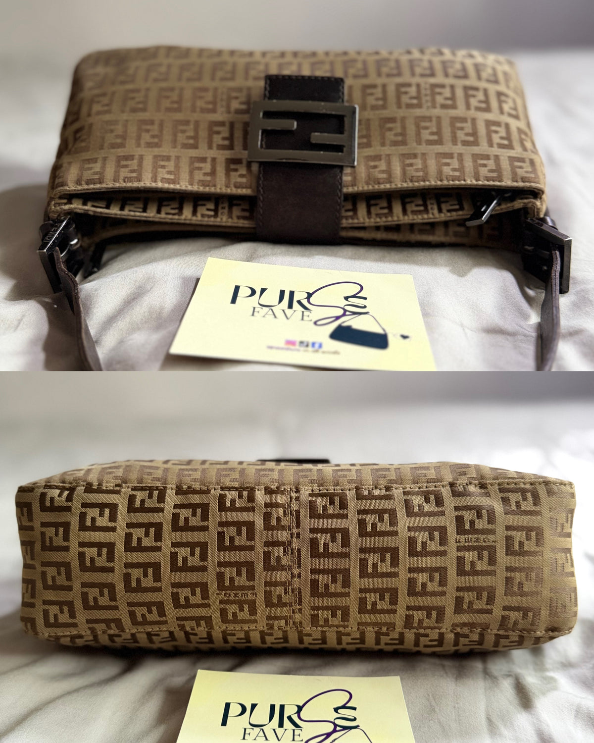 Fendi Zucchino East West Baguette