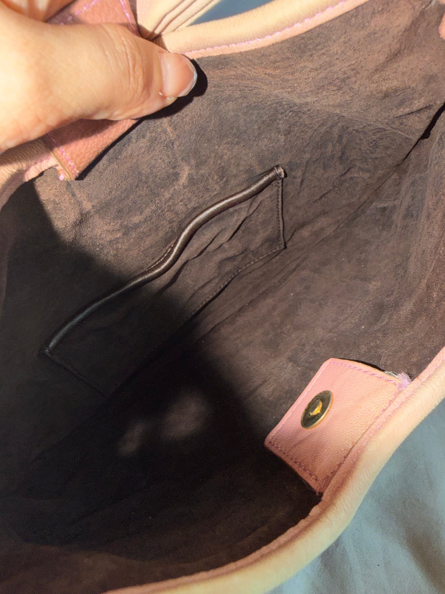 Authentic Vintage Yves Saint Laurent by Tom Ford Pink Suede Ruffle Small St. Tropez Shoulder Bag