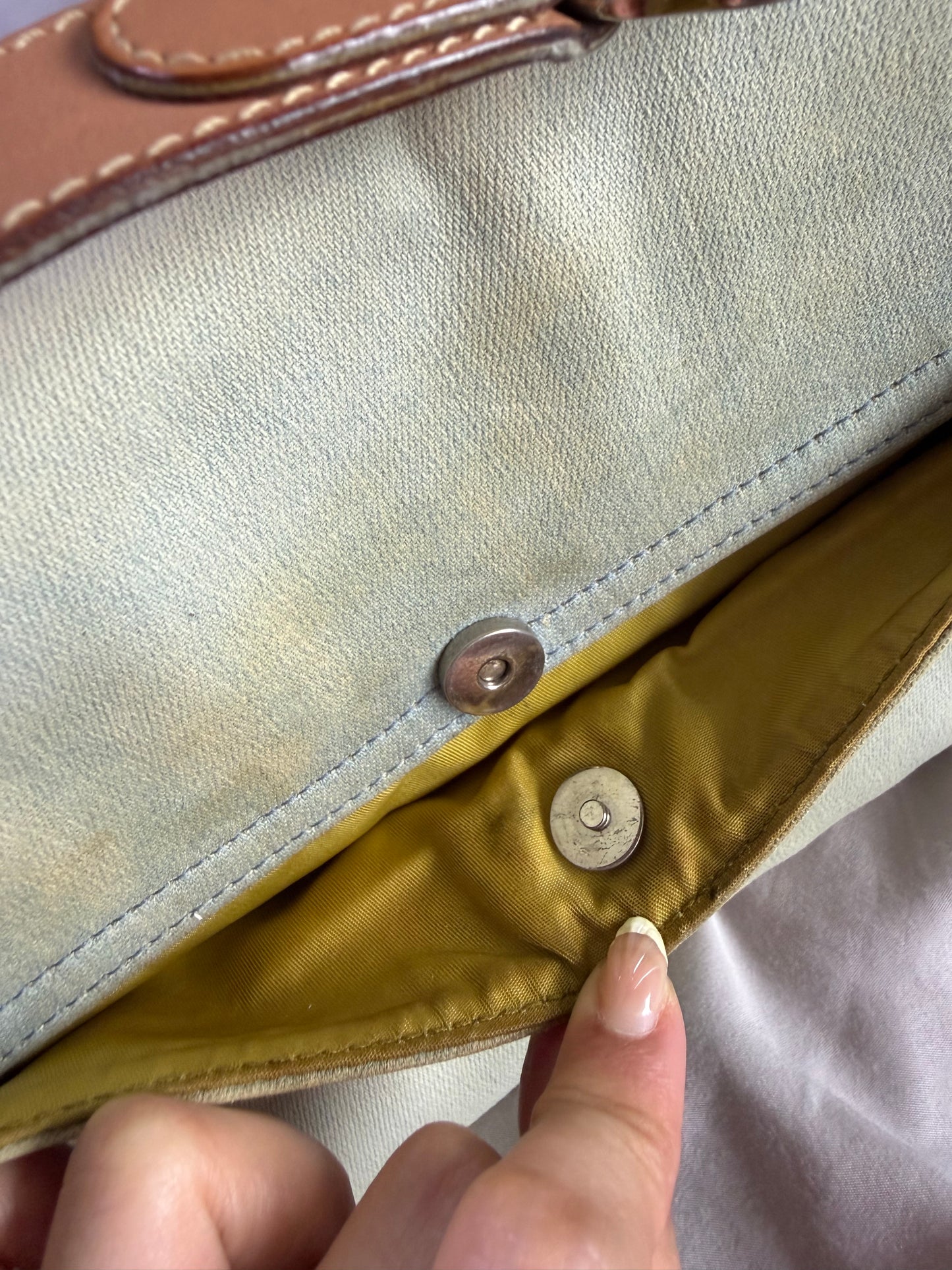 Authentic Vintage Christian Dior by John Galliano Double Saddle Denim Bag