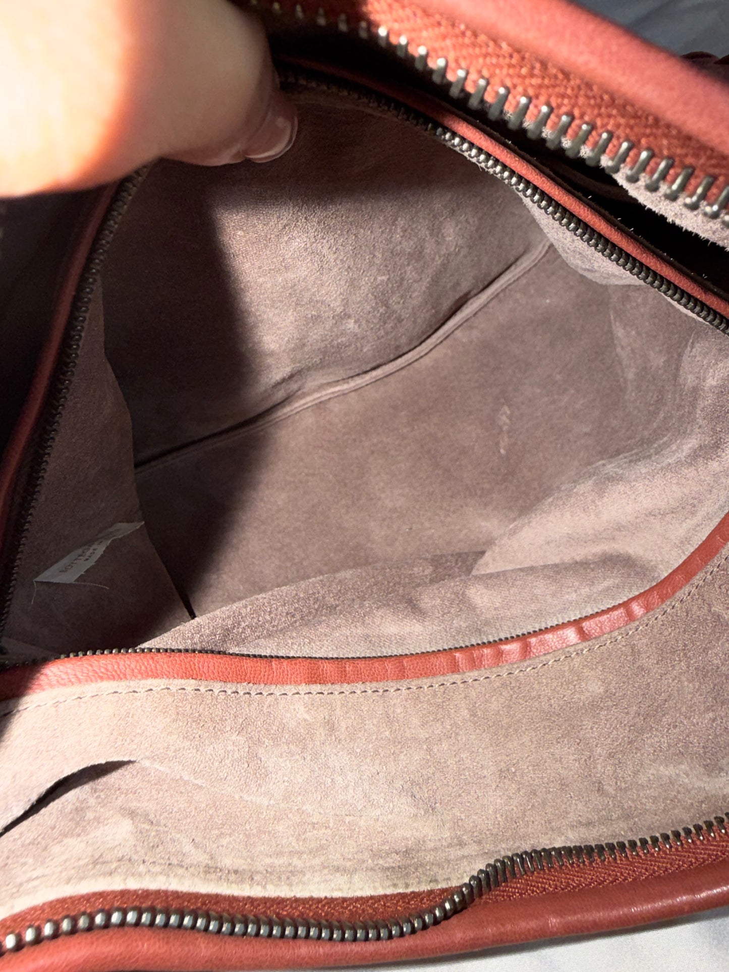 Authentic Vintage Bottega Veneta Burgundy Intrecciato Woven Nappa Leather Embroidered Large Hobo Bag