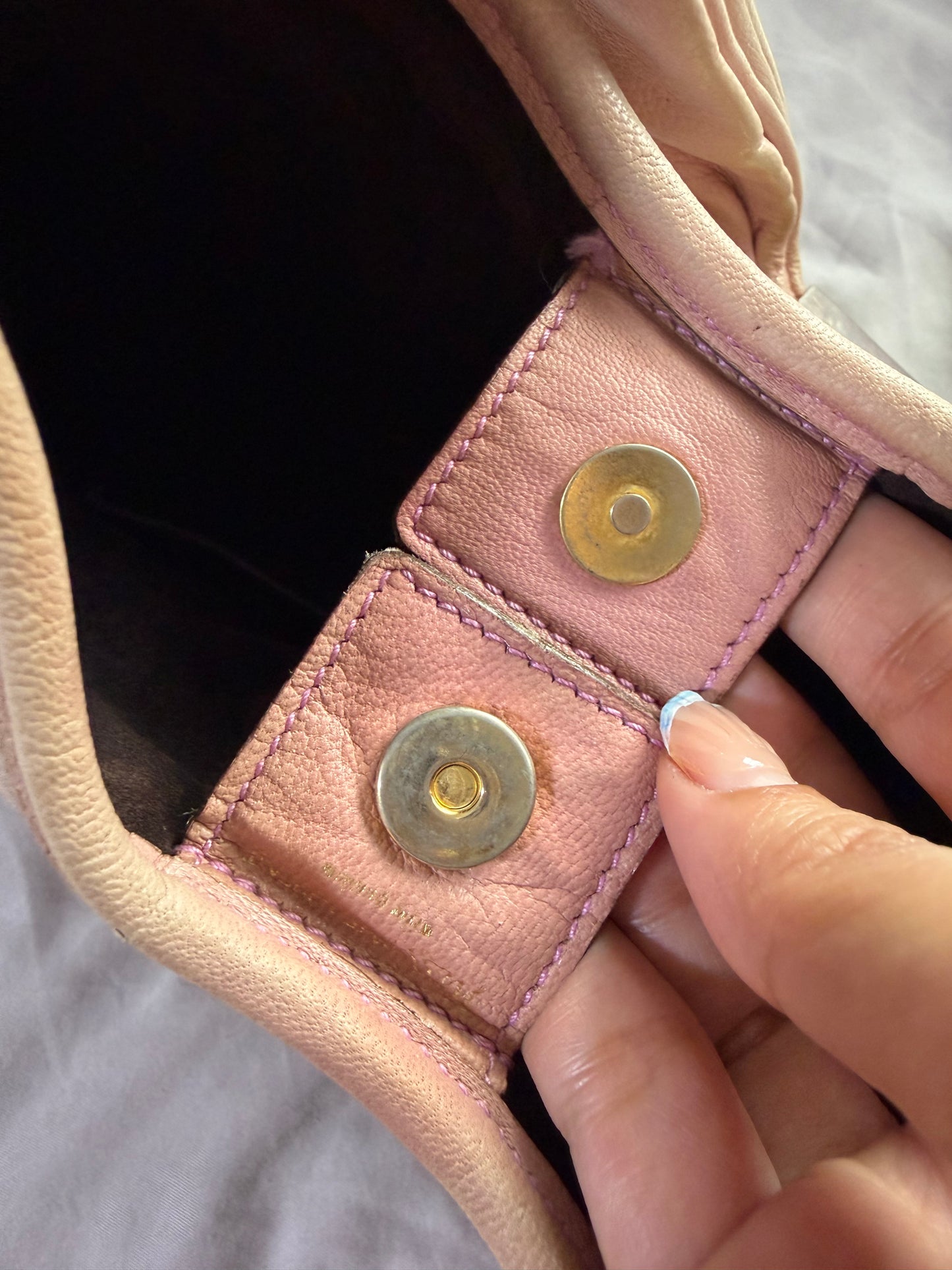 Authentic Vintage Yves Saint Laurent by Tom Ford Pink Suede Ruffle Small St. Tropez Shoulder Bag
